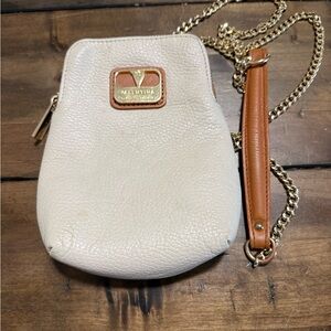 Valentina Cream and Brown Crossbody Bag